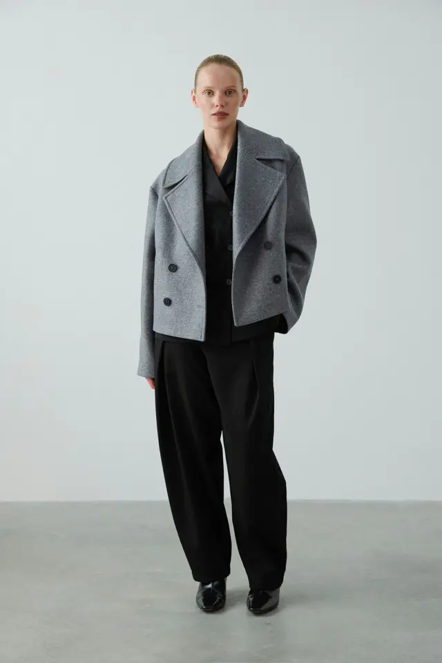 Пальто TRACE JACKET, графіт, спереду